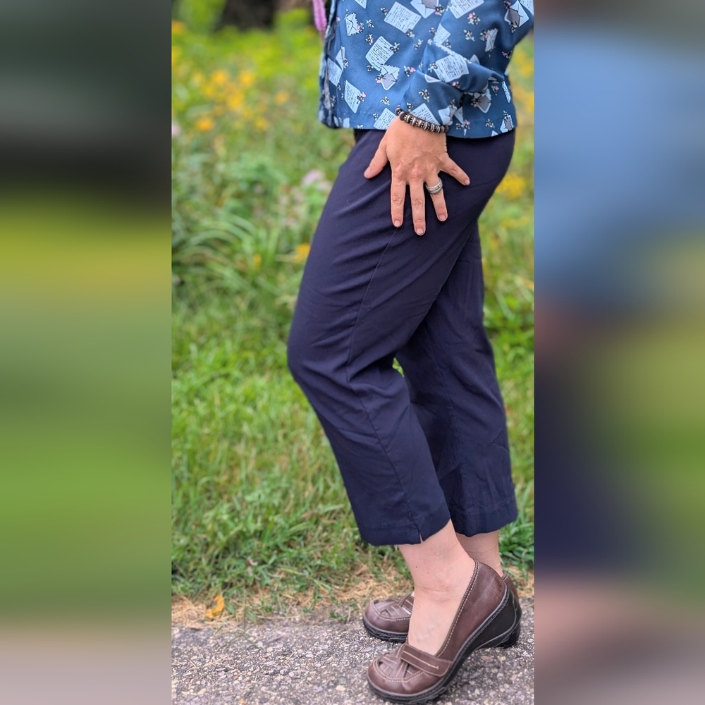 Dana Buchman Navy Blue Capris Size Small